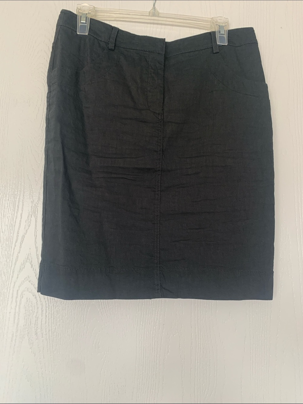 Linen blend. Eileen Fisher Classic Black Women's Skirt size 6